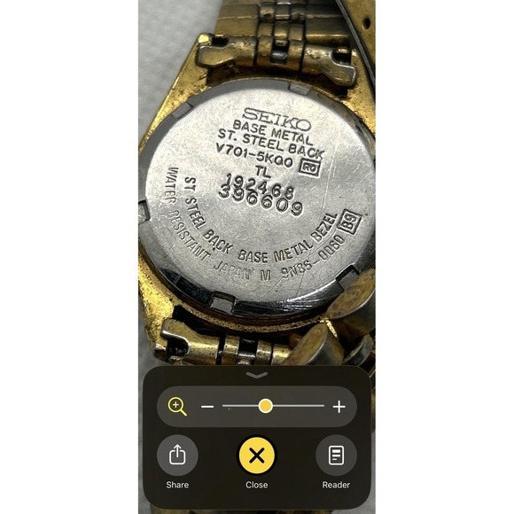 Vtg Seiko Diamond Quartz Watch Ladies Safety - Picture 2 of 4